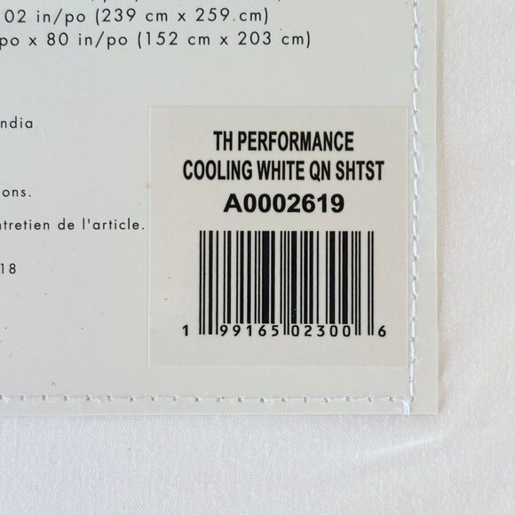 TOMMY HILFIGER Queen Cotton Performance Cooling Sheet Set 100% crisp cotton - Picture 3 of 4